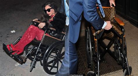 Lady Gaga spotted on Louis Vuitton wheelchair 